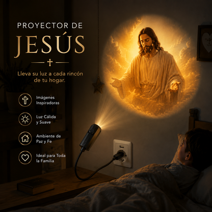 Proyector de luz con temática de Jesús