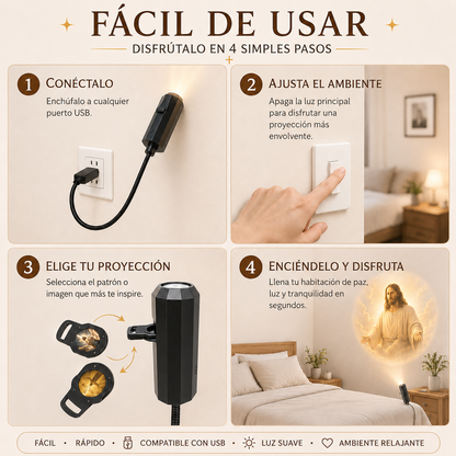 Proyector de luz con temática de Jesús