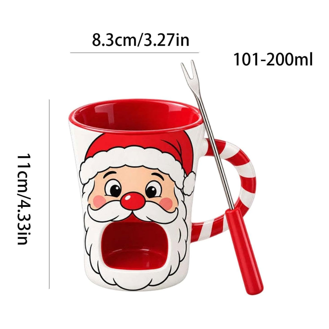 Taza fondue de chocolate · Papá Noel